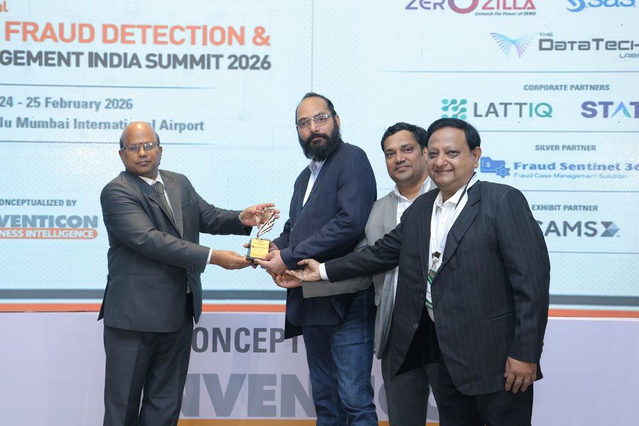 WhistleSentinel receiving the Silver Partner award at the Fraud Detection & Management India Summit 2026